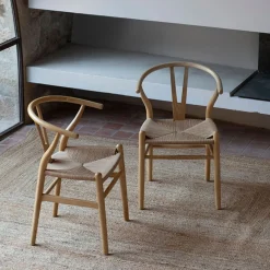 Silla de comedor de madera de olmo Irma 49x42x78cm Clau&Chloe^Casa Viva Online