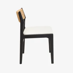 Silla de comedor de madera de olmo negra Jana 48x44x79cm Clau&Chloe^Casa Viva Best