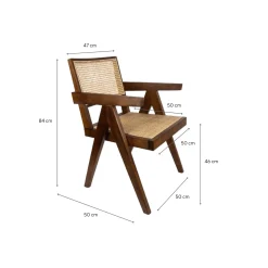 Silla de comedor de madera de olmo Cecilia 50x50x84cm Clau&Chloe^Casa Viva Sale