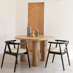 Silla de comedor de madera de haya negra Lilia 56x56x73cm^Casa Viva Clearance