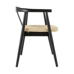 Silla de comedor de madera de haya negra Lilia 56x56x73cm^Casa Viva Clearance