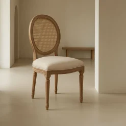 Silla de comedor de madera de abedul beige Monarch 50x56x96cm^Casa Viva Hot