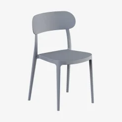 Silla de comedor de polipropileno gris Nesta 45x42x77cm^Casa Viva
