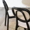 Silla de comedor de ratán y lino Cibran 46x42x85cm Clau&Chloe^Casa Viva
