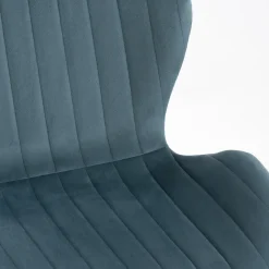 Silla de comedor de terciopelo azul Lydia 54x50x86cm Clau&Chloe^Casa Viva Sale