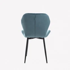 Silla de comedor de terciopelo azul Lydia 54x50x86cm Clau&Chloe^Casa Viva Sale