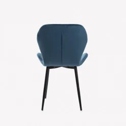 Silla de comedor de terciopelo azul oscuro Lydia 54x50x86cm Clau&Chloe^Casa Viva