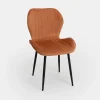 Silla de comedor de terciopelo naranja Lydia 54x50x86cm Clau&Chloe^Casa Viva New