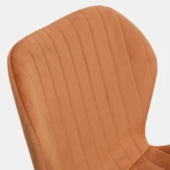Silla de comedor de terciopelo naranja Lydia 54x50x86cm Clau&Chloe^Casa Viva New