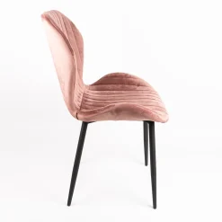 Silla de comedor de terciopelo rosa Lydia 54x50x86cm Clau&Chloe^Casa Viva Sale