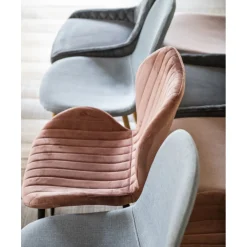 Silla de comedor de terciopelo rosa Lydia 54x50x86cm Clau&Chloe^Casa Viva Sale