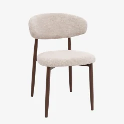 Silla de comedor efecto madera marfil Martina 54x52x76cm Clau&Chloe^Casa Viva Online