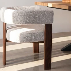 Silla de comedor efecto madera crema Velia 60x70x97cm Clau&Chloe^Casa Viva New