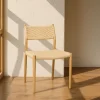 Silla de comedor efecto madera beige Vilma 56x50x82cm Clau&Chloe^Casa Viva