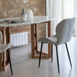 Silla de comedor gris Lydia 54x50x86cm Clau&Chloe^Casa Viva