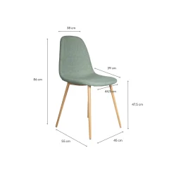Silla de comedor verde Concept 45x55x86cm^Casa Viva Sale