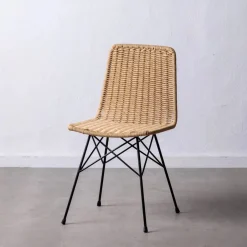 Silla de interior y exterior de ratán sintético 45x41x83cm^Casa Viva Outlet