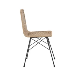 Silla de interior y exterior de ratán sintético 45x41x83cm^Casa Viva Outlet