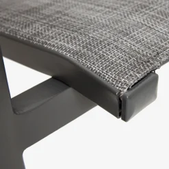 Silla de jardín apilable de aluminio y textilene gris 58x65x91,5cm^Casa Viva Hot