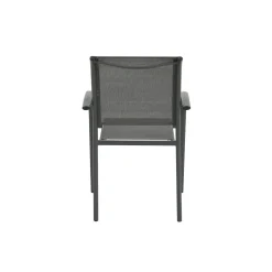 Silla de jardín de aluminio y textilene gris Tabarca 56x62x88cm^Casa Viva Best