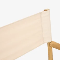 Silla de jardín de director de bambú blanca Chios 58x44x88cm^Casa Viva Online