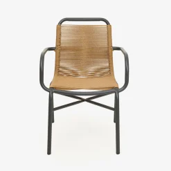 Silla de jardín de ratán sintético y aluminio Anse 55x60x79cm^Casa Viva Clearance