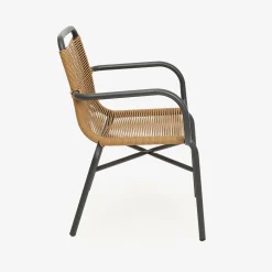 Silla de jardín de ratán sintético y aluminio Anse 55x60x79cm^Casa Viva Clearance