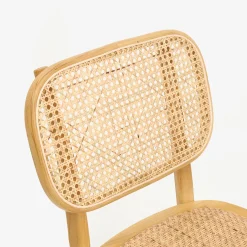 Silla de madera de olmo clara Cibran 45x41x83cm Clau&Chloe^Casa Viva Online