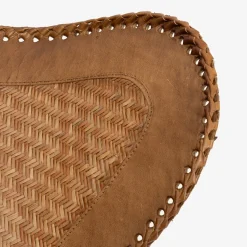 Silla mariposa de cuero y ratán marrón Katy 72x78x92cm^Casa Viva Sale