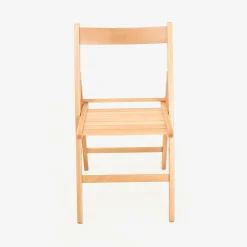 Silla plegable de madera de haya natural Gema 43x48x79cm^Casa Viva Clearance