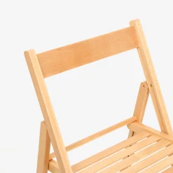 Silla plegable de madera de haya natural Gema 43x48x79cm^Casa Viva Clearance