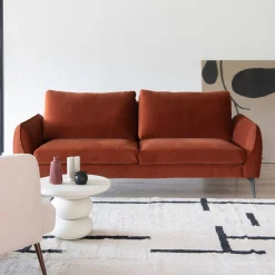 Sofá 3 plazas cobrizo terciopelo Balt 207x90cm Clau&Chloe^Casa Viva Outlet