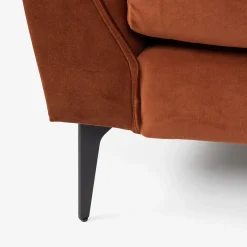 Sofá 3 plazas cobrizo terciopelo Balt 207x90cm Clau&Chloe^Casa Viva Outlet