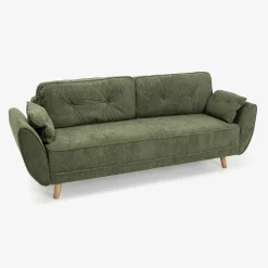 Sofá cama de 3 plazas verde Fules 212x85x85cm^Casa Viva Sale