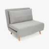 Sofá cama individual gris claro Theo 102x91x82cm^Casa Viva Clearance
