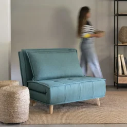 Sofá cama individual verde Luca 104x92x84cm^Casa Viva Hot