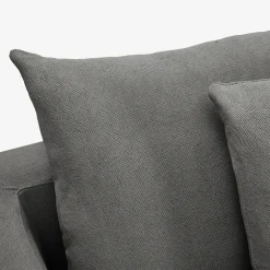 Sofá de 3 plazas de lino gris Aiden 220x110x80cm Clau&Chloe^Casa Viva Outlet