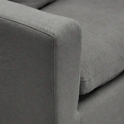 Sofá de 3 plazas de lino gris Aiden 220x110x80cm Clau&Chloe^Casa Viva Outlet