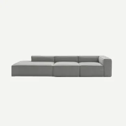 Sofá modular con chaise longue gris Arlo 350x170cm Clau&Chloe^Casa Viva New
