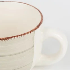 Taza jumbo beige de gres Vita 47cl^Casa Viva Clearance