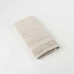 Toalla de tocador de algodón beige Vic 30x50cm - 500 gr/m²^Casa Viva Outlet