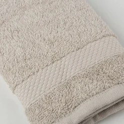 Toalla de tocador de algodón beige Vic 30x50cm - 500 gr/m²^Casa Viva Outlet