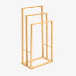 Toallero de pie de bambú con 3 barras 40x24x82cm^Casa Viva New