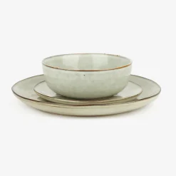 Vajilla de 12 piezas de cerámica gris Veiga^Casa Viva Hot