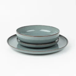 Vajilla de 12 piezas de porcelana azul Olite^Casa Viva Clearance