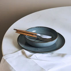 Vajilla de 12 piezas de porcelana azul Olite^Casa Viva Clearance