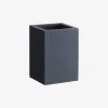 Vaso portacepillos de resina negro Clein 7x7x10cm^Casa Viva Clearance