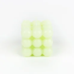 Vela decorativa verde Cubic 6x6cm^Casa Viva Online