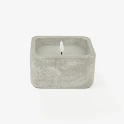 Vela LED en tarro de hormigón gris 13x13x7cm^Casa Viva New