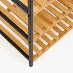 Zapatero de bambú con 3 estantes Kabil 70x33x48cm^Casa Viva New